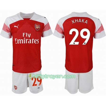 Billige Fotballdrakter Arsenal XHAKA 29 Barn Hjemmedraktsett 2018/19 Kortermet